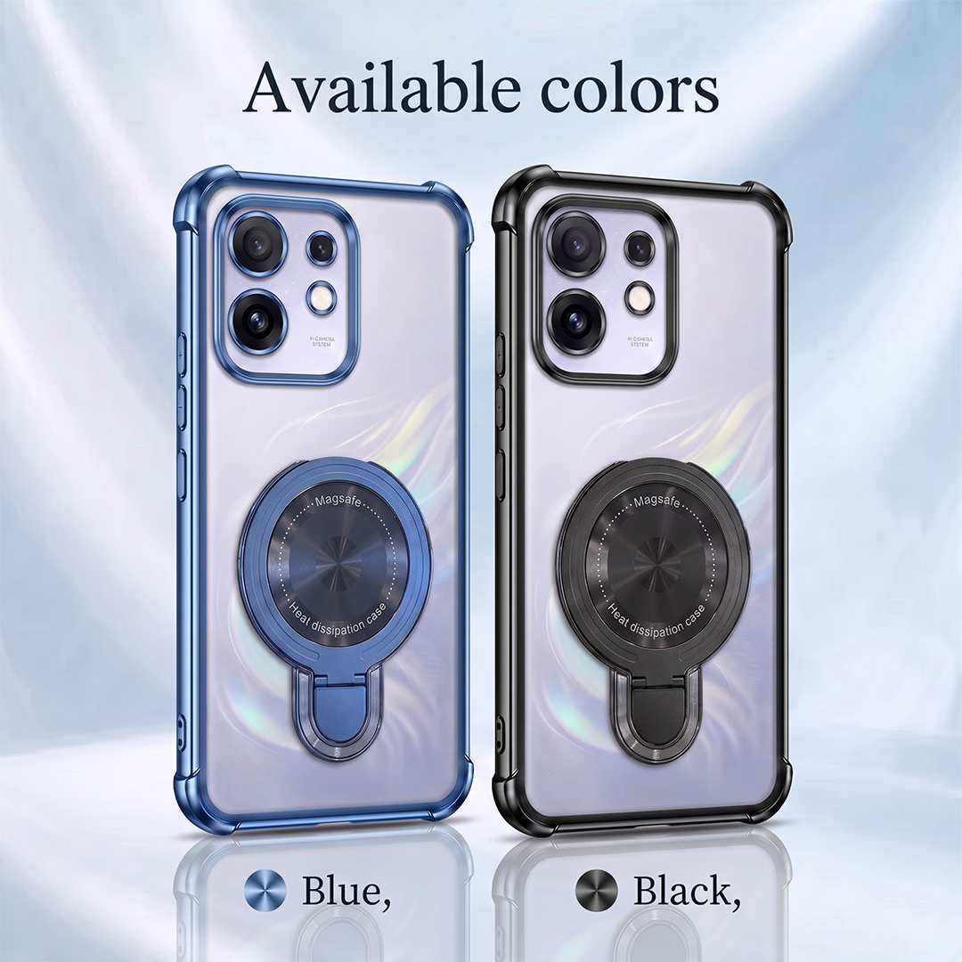 Oppo Reno 16 5G Luxury Four Corner Invincible Bracket Ring Stand Case