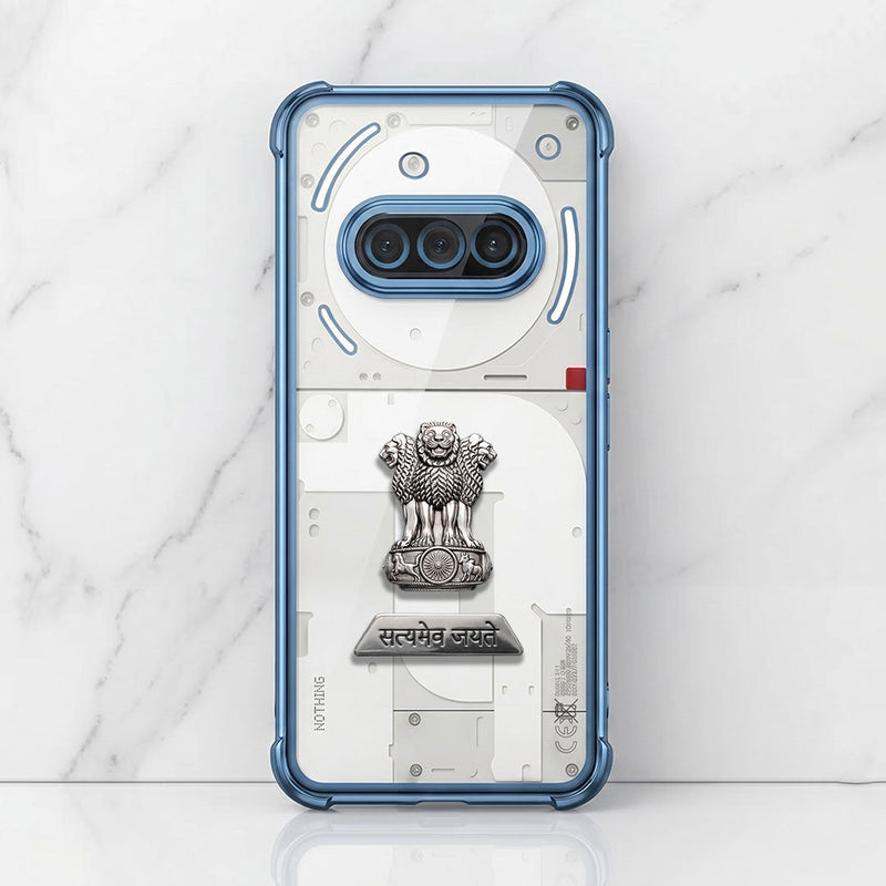 Nothing Phone 3a 5G Satyamev Jayate 2-in-1 Emblem Transparent Shockproof Airbag Case