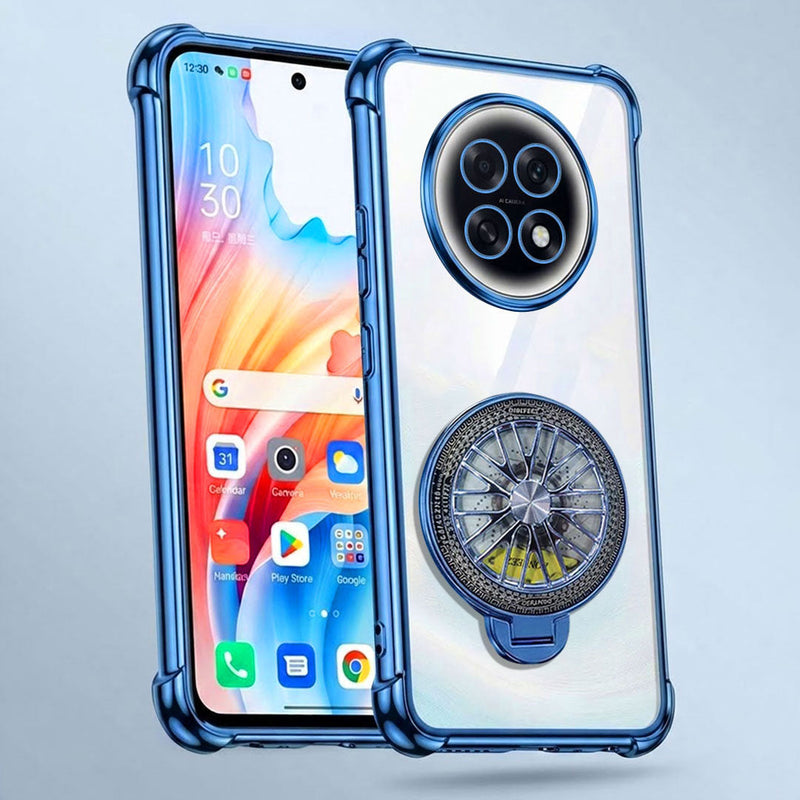 Oppo F31 Pro+ 5G Premium Stress Buster Wheel Rotating Shockproof Airbags Case (Buy 1 Get 1 Free Surprise Cover)