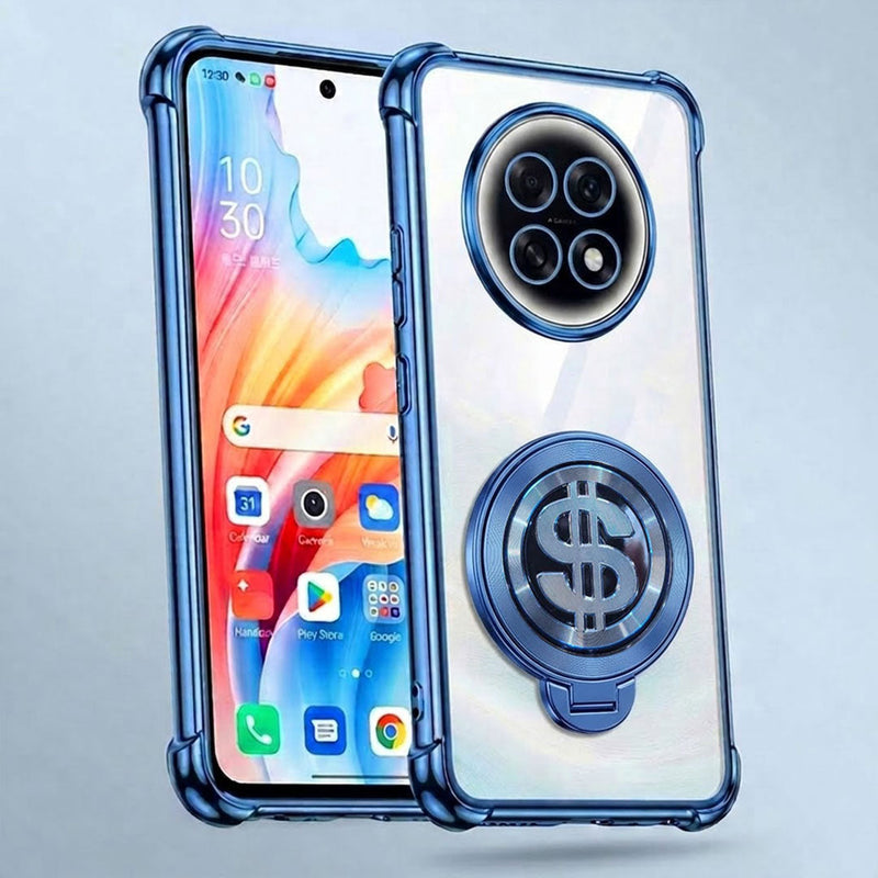 Oppo F31 Pro+ 5G Four Corner Airbags 100% Original Astro Money Magnet Rotating Dollar Case (Buy 1 Get 1 Free Surprise Cover)
