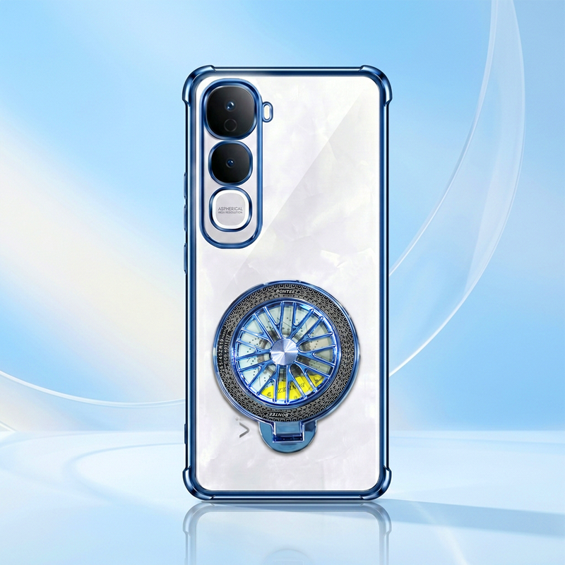 Vivo Y400 Pro 5G Premium Stress Buster Wheel Rotating Shockproof Airbags Case