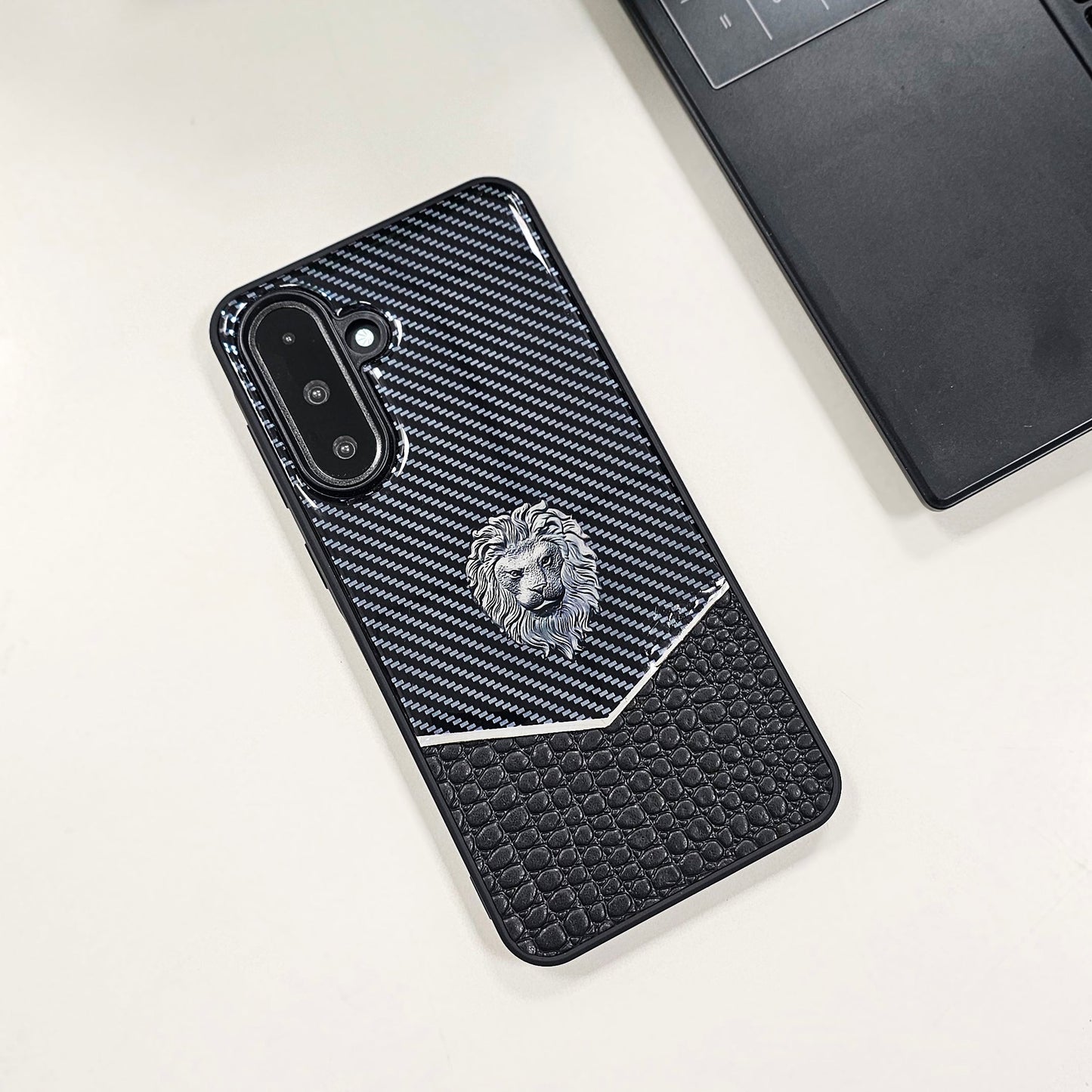 Samsung Galaxy A36 5G Luxury Lion Pattern Leather And Liquid Silicone Case (Buy 1 Get 1 Surprise Cover)