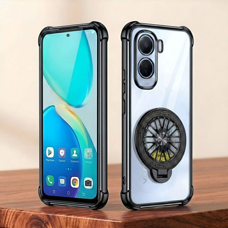 Vivo T5 Pro 5G Premium Stress Buster Wheel Rotating Shockproof Airbags Case