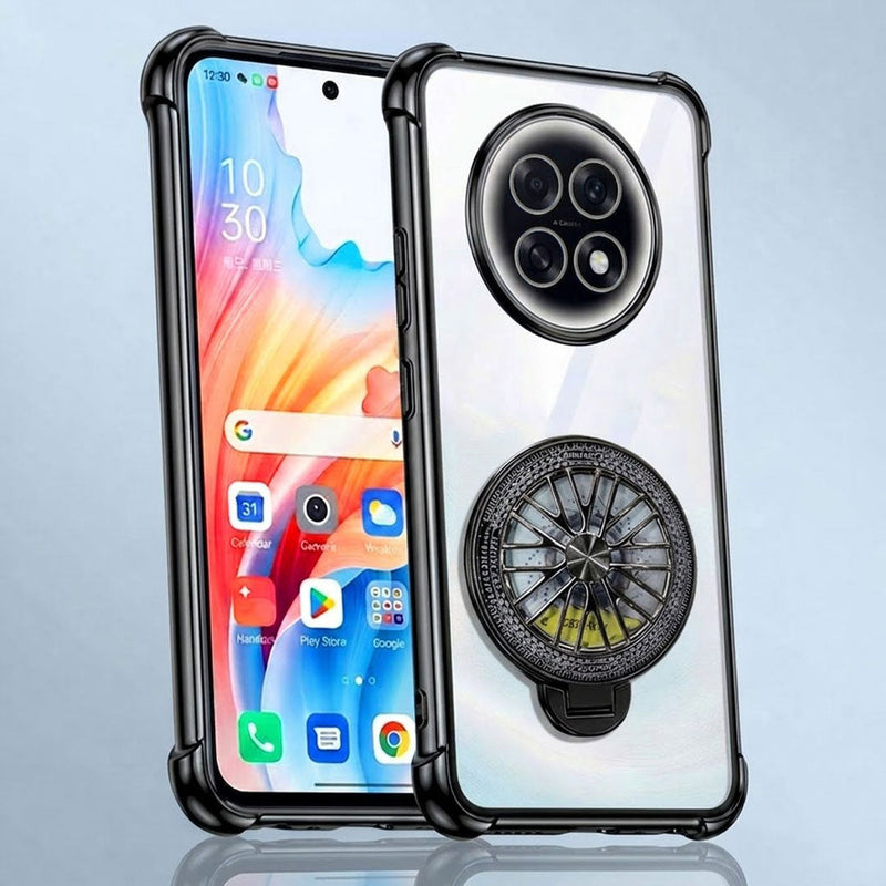 Oppo F31 Pro+ 5G Premium Stress Buster Wheel Rotating Shockproof Airbags Case (Buy 1 Get 1 Free Surprise Cover)
