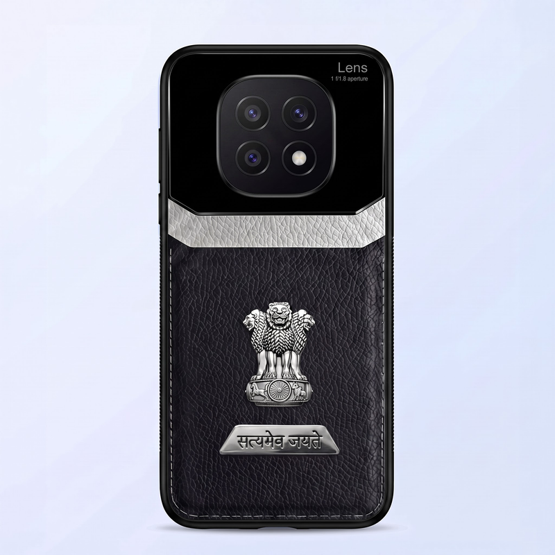 Oppo F29 Pro 5G Satyamev Jayate 2-in-1 Emblem Leather Lens Protective Back Case