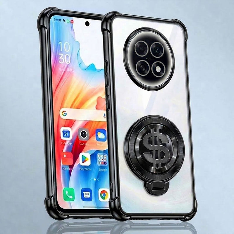 Oppo F31 Pro+ 5G Four Corner Airbags 100% Original Astro Money Magnet Rotating Dollar Case (Buy 1 Get 1 Free Surprise Cover)