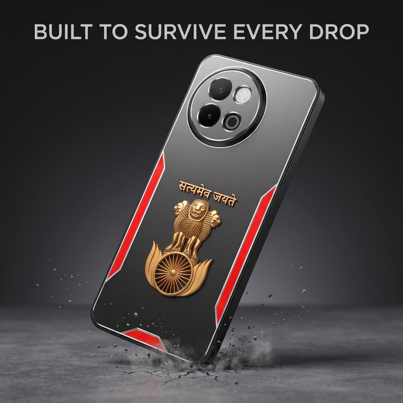 Vivo Y58 5G Satyamev Jayate 3D Metal Aluminium Back Case