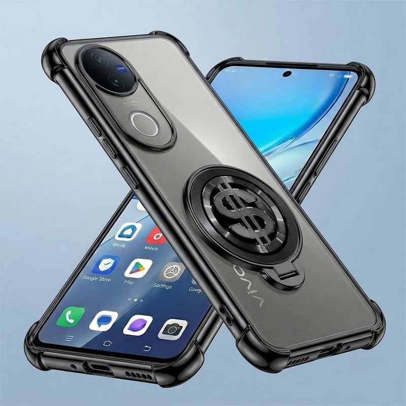 Vivo V50 5G Four Corner Airbags 100% Original Astro Money Magnet Rotating Dollar Case