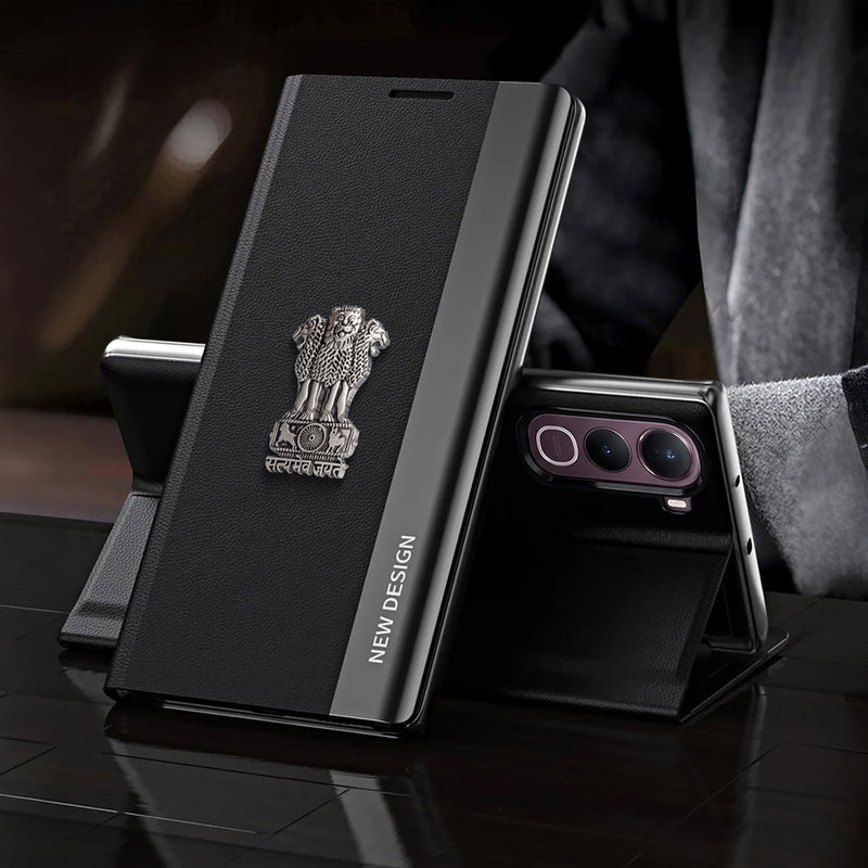 Vivo Y400 Pro 5G Satyamev Jayate Flip Leather Case