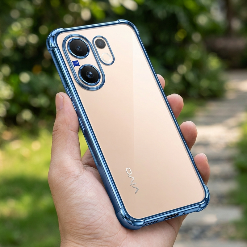 Vivo T4 Pro 5G Anti-Yellow Electroplating Transparent Airbags Case