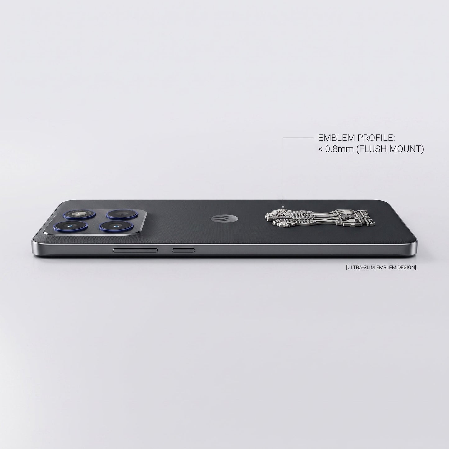 Motorola Edge 70 5G Compatible Satyamev Jayate 3D Metal Emblem Sticker