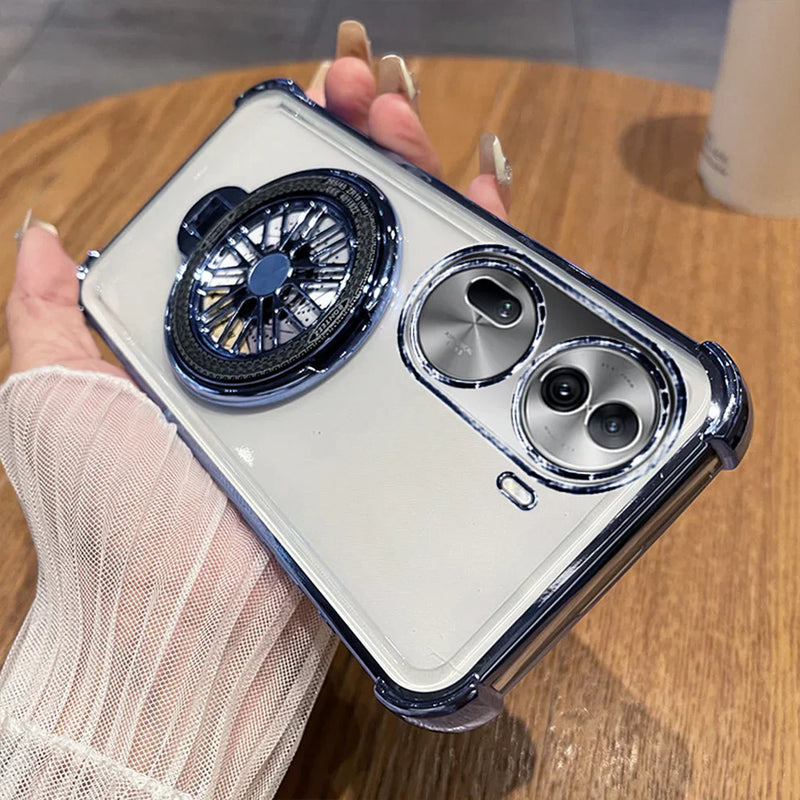 Oppo Reno 11 Pro 5G Premium Stress Buster Wheel Rotating Shockproof Airbags Case