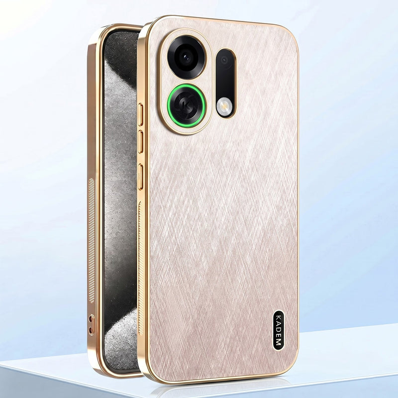 Oppo K13 Turbo 5G Premium Electroplated Frame Gold Thread Pattern Soft Case