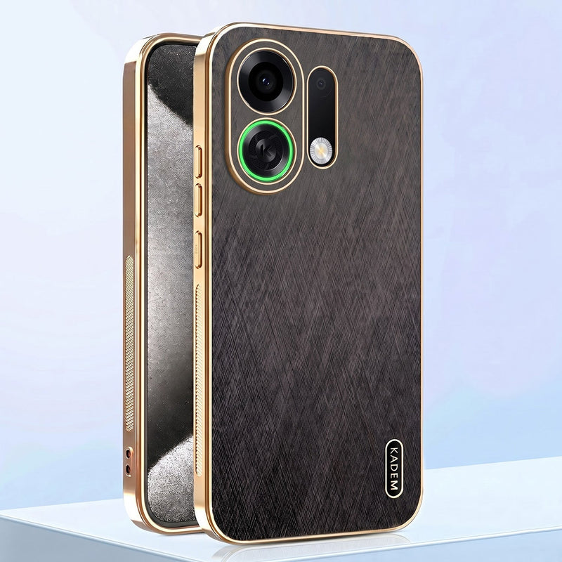 Oppo K13 Turbo 5G Premium Electroplated Frame Gold Thread Pattern Soft Case