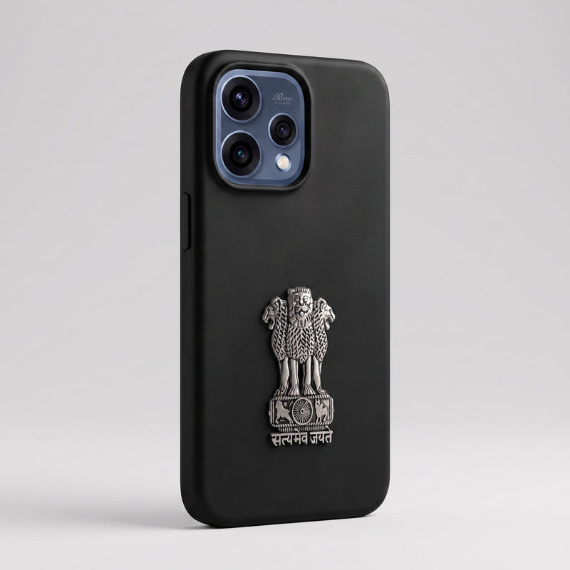 Oppo Reno 15 5G Compatible Satyamev Jayate 3D Metal Emblem Sticker
