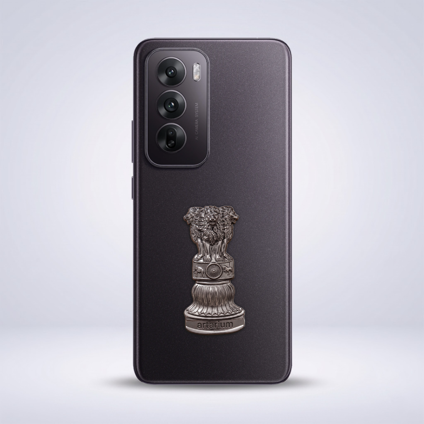 Oppo Reno 12 5G Compatible Satyamev Jayate 3D Metal Emblem Sticker