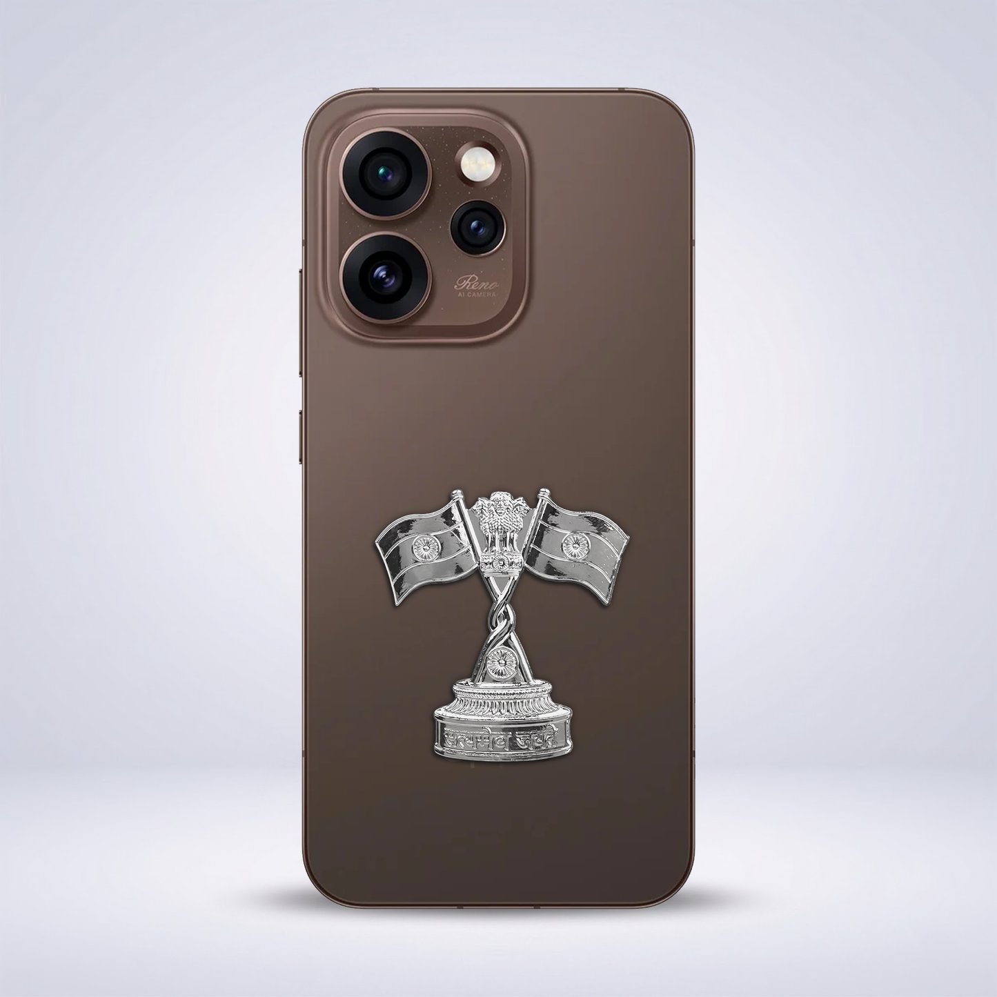 Oppo Reno 15 Pro 5G Compatible Satyamev Jayate 3D Metal Emblem Sticker