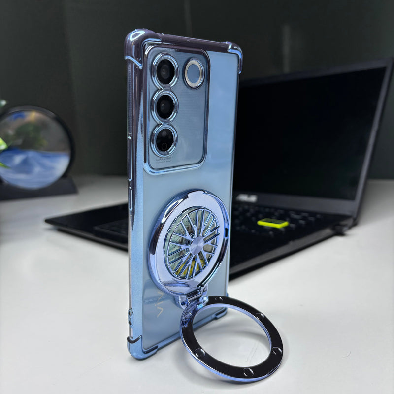 Vivo V27/V27 Pro 5G Premium Stress Buster Wheel Rotating Shockproof Airbags Case