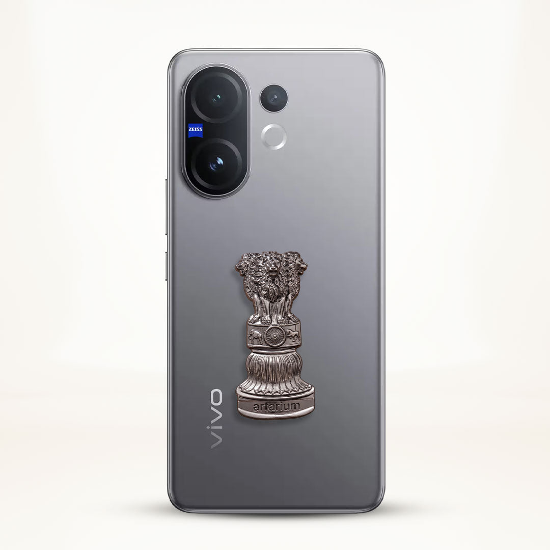 Vivo V60 5G Compatible Satyamev Jayate 3D Metal Emblem Sticker