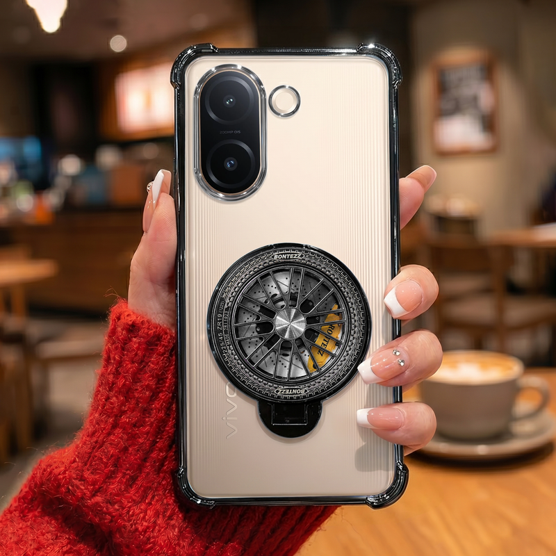 Vivo V60e 5G Premium Stress Buster Wheel Rotating Shockproof Airbags Case