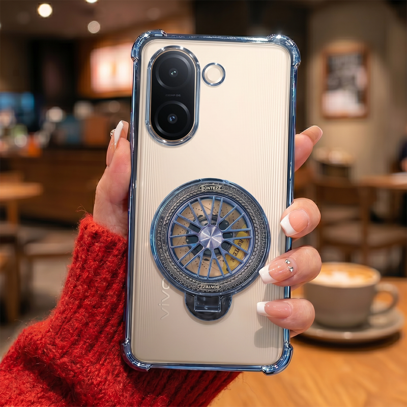 Vivo V60e 5G Premium Stress Buster Wheel Rotating Shockproof Airbags Case