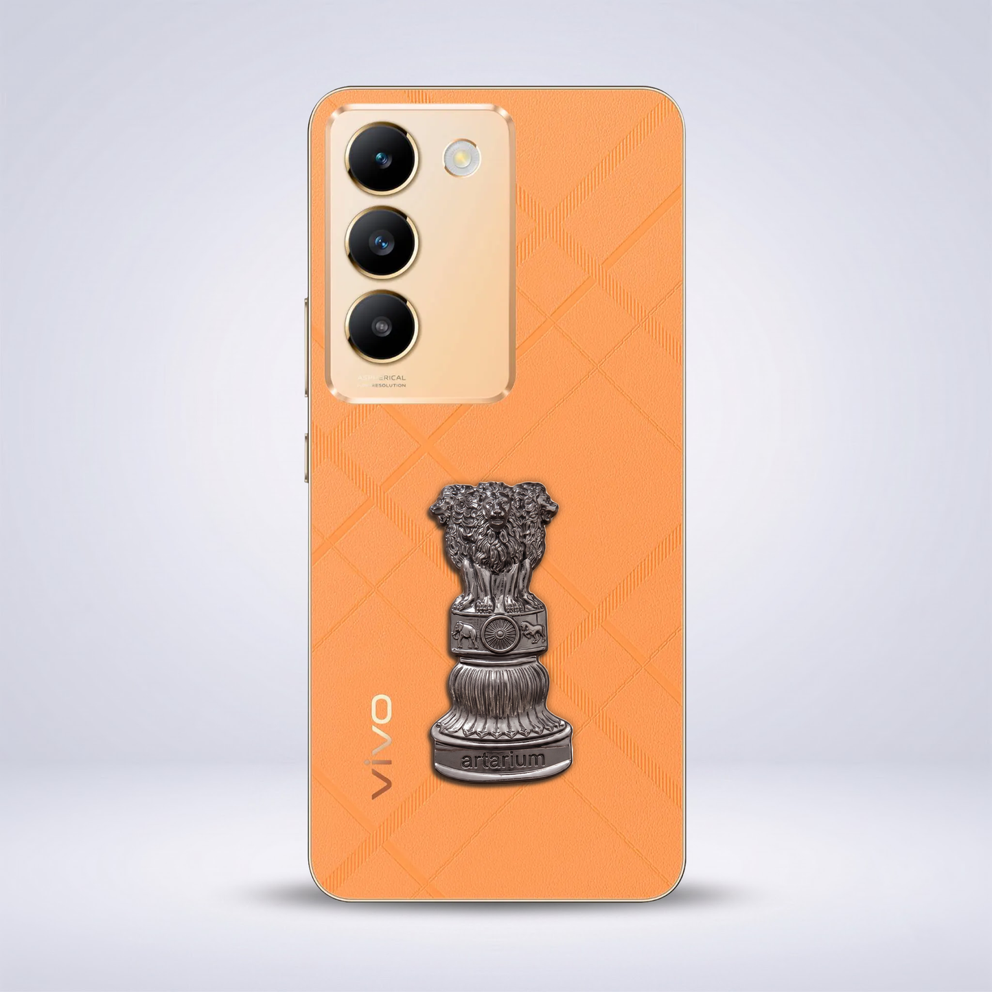 Vivo Y200e 5G Compatible Satyamev Jayate 3D Metal Emblem Sticker