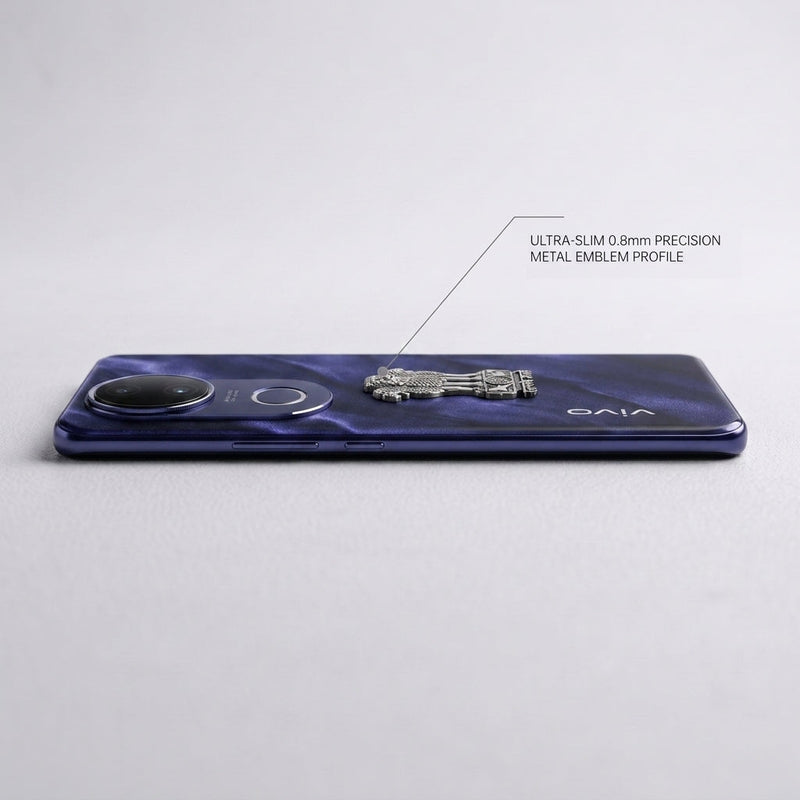 Vivo T4R 5G Compatible Satyamev Jayate 3D Metal Emblem Sticker