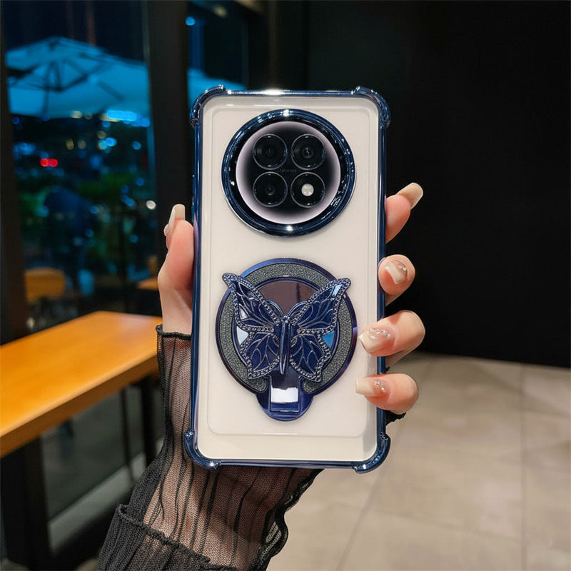 Oppo F31 Pro+ 5G Premium Butterfly Stand Airbags Case (Buy 1 Get 1 Free Surprise Cover)