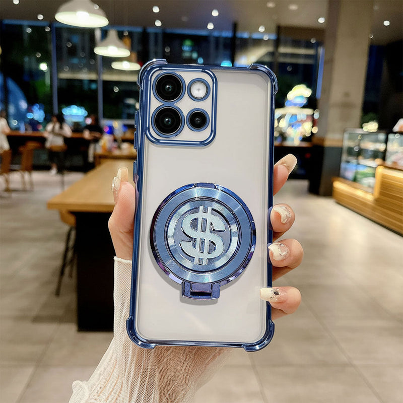 Motorola Edge 50 Neo 5G Four Corner Airbags 100% Original Astro Money Magnet Rotating Dollar Case