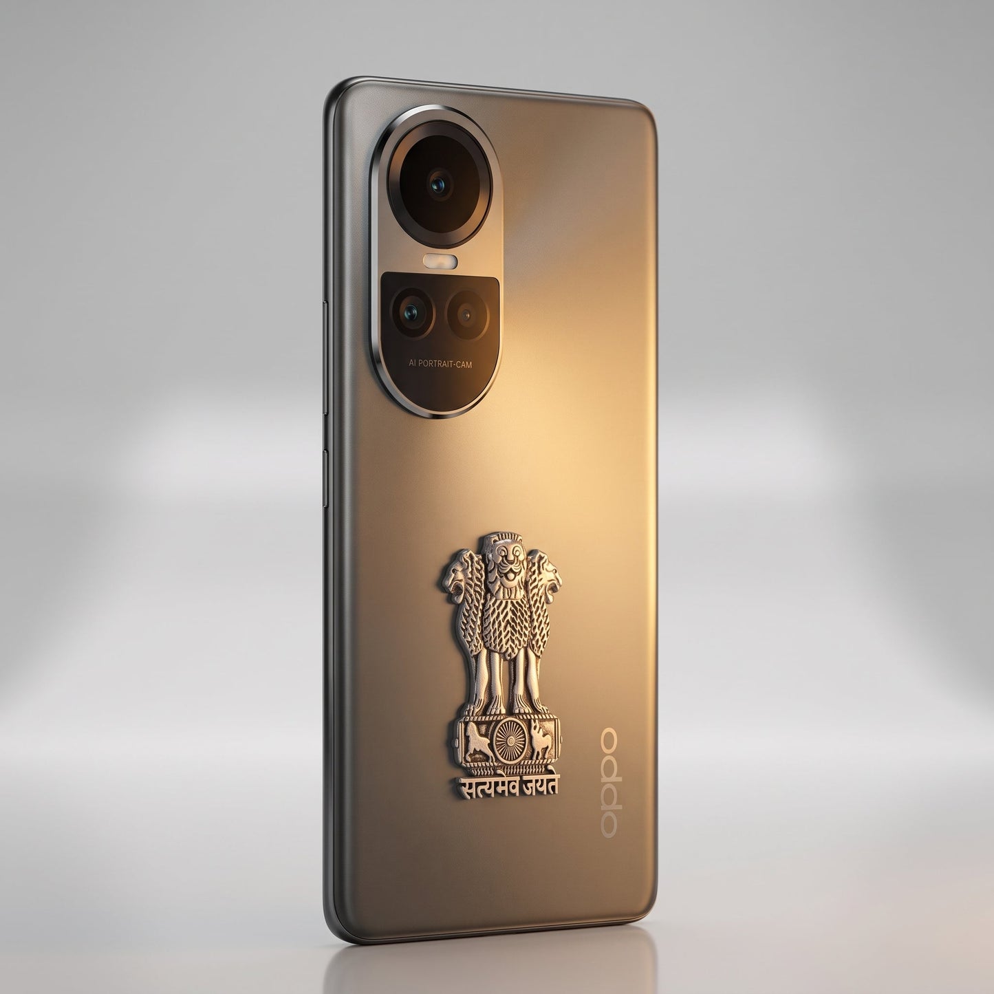 Oppo Reno 10 5G Compatible Satyamev Jayate 3D Metal Emblem Sticker