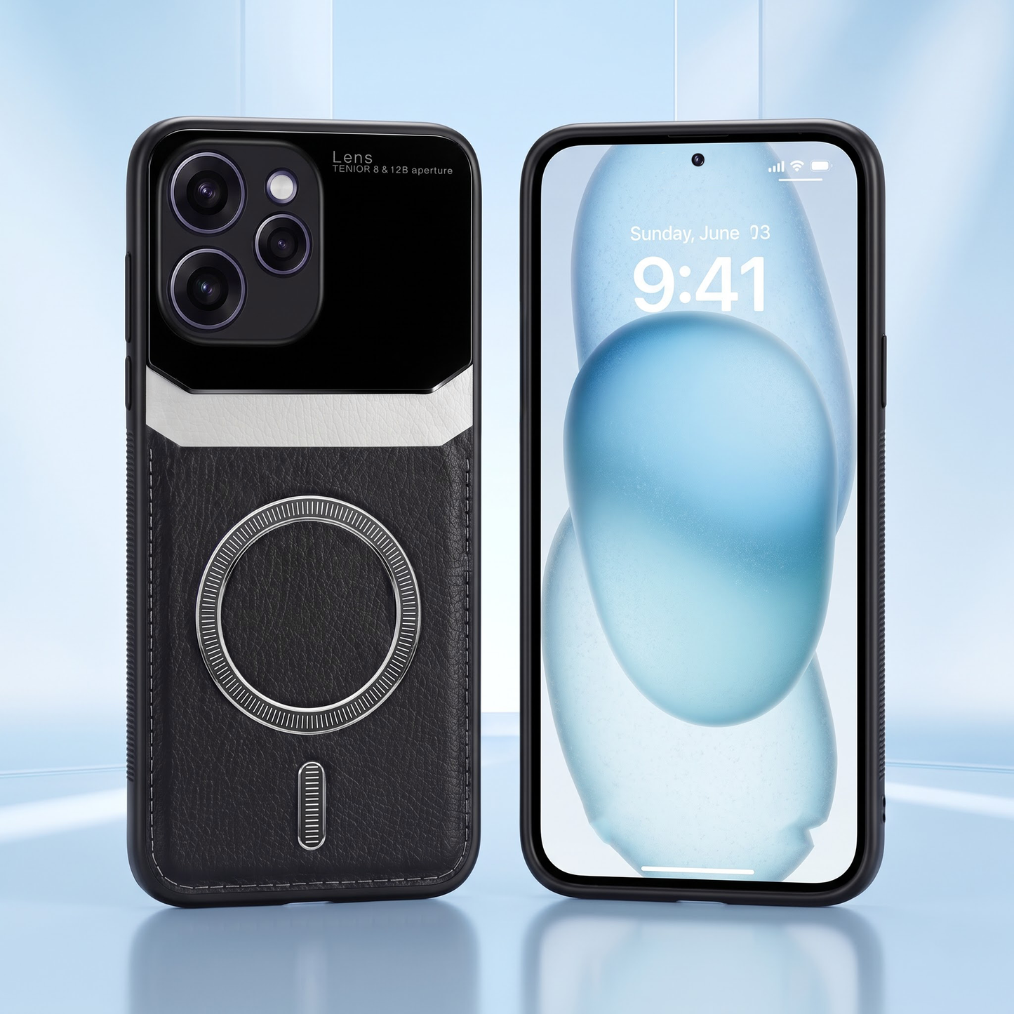 Oppo Reno 15 Pro Mini 5G Premium Magsafe Magnetic Leather Lens Protective Case