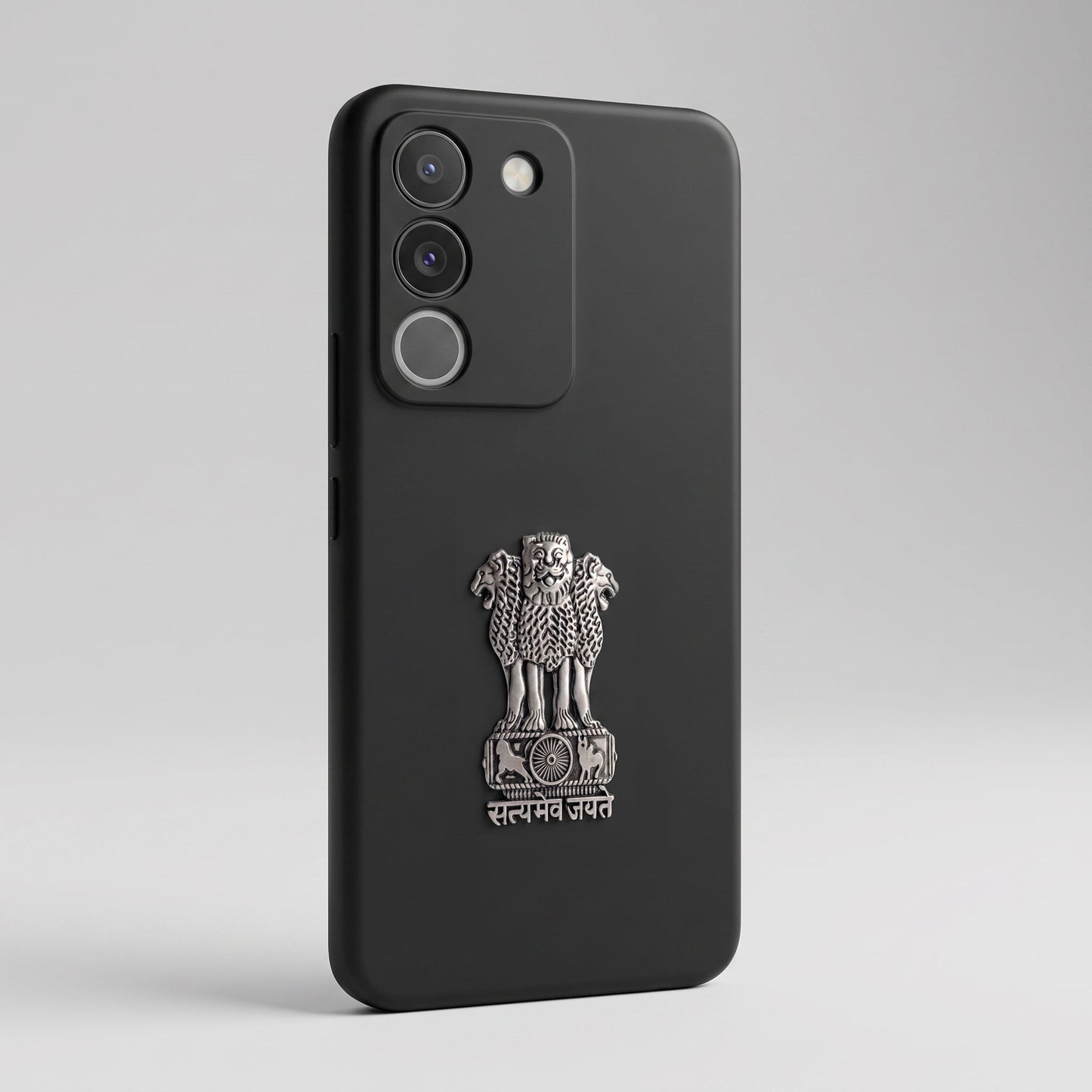 Vivo Y200 5G Compatible Satyamev Jayate 3D Metal Emblem Sticker