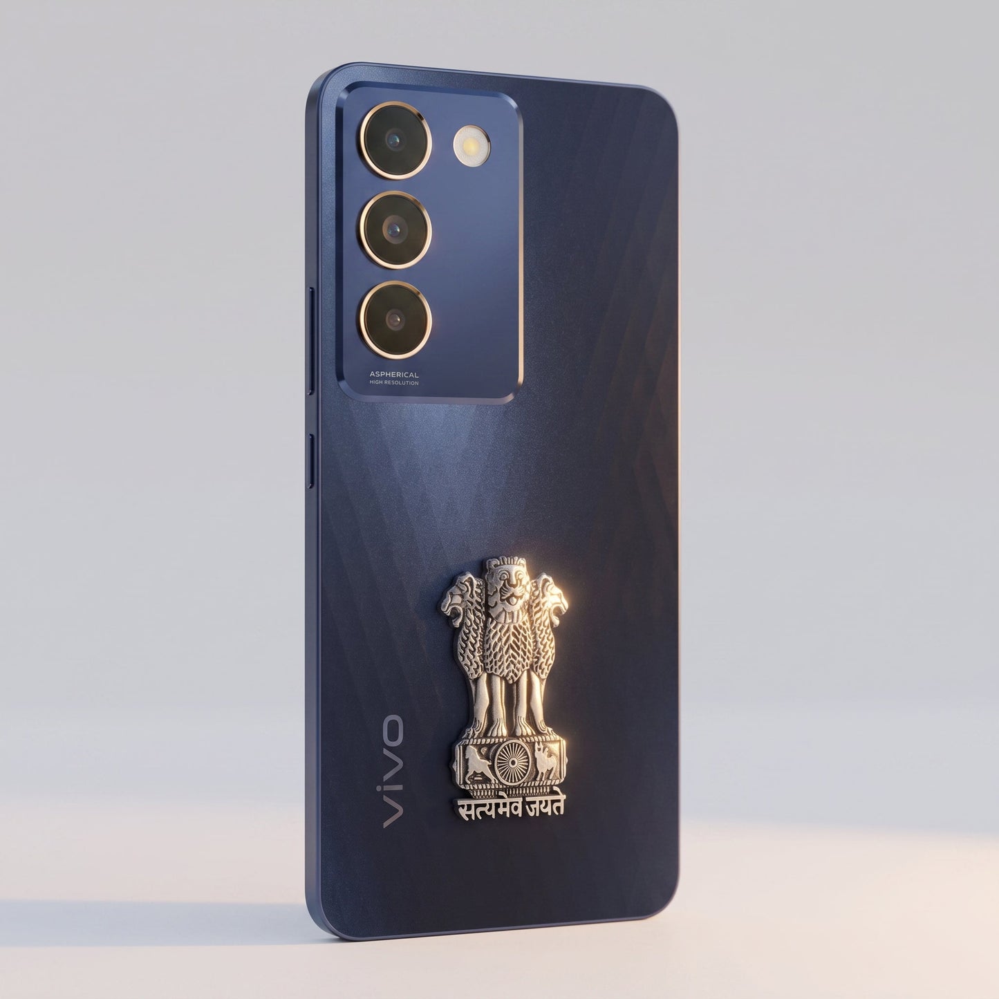 Vivo Y200e 5G Compatible Satyamev Jayate 3D Metal Emblem Sticker