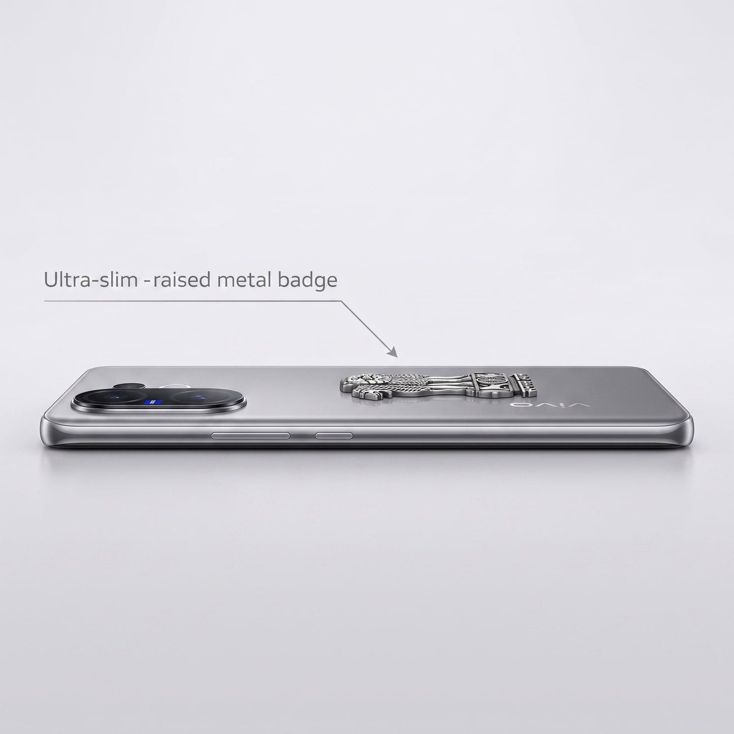 Vivo X200 FE 5G Compatible Satyamev Jayate 3D Metal Emblem Sticker