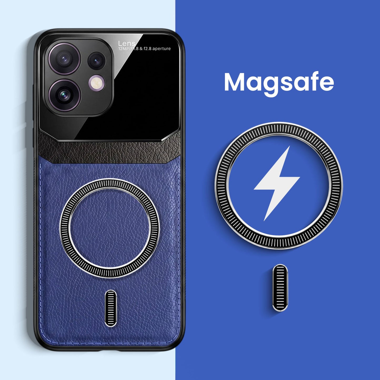 Oppo Reno 16 5G Premium Magsafe Magnetic Leather Lens Protective Case