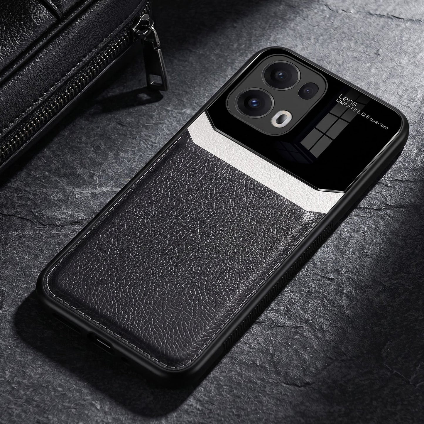 Oppo Reno 13 Pro 5G Premium Leather Lens Protective Case
