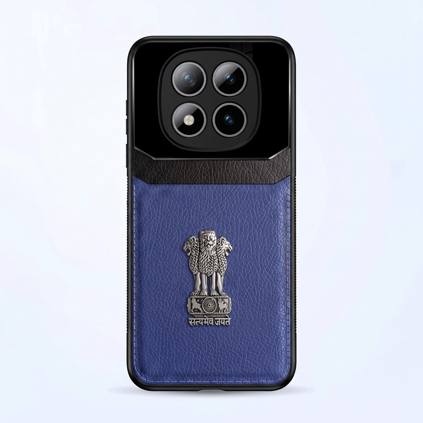 Redmi Note 15 Pro+ 5G Satyamev Jayate 3D Metal Leather Back Case