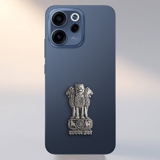 OPPO Reno15c 5G Compatible Satyamev Jayate 3D Metal Emblem Sticker