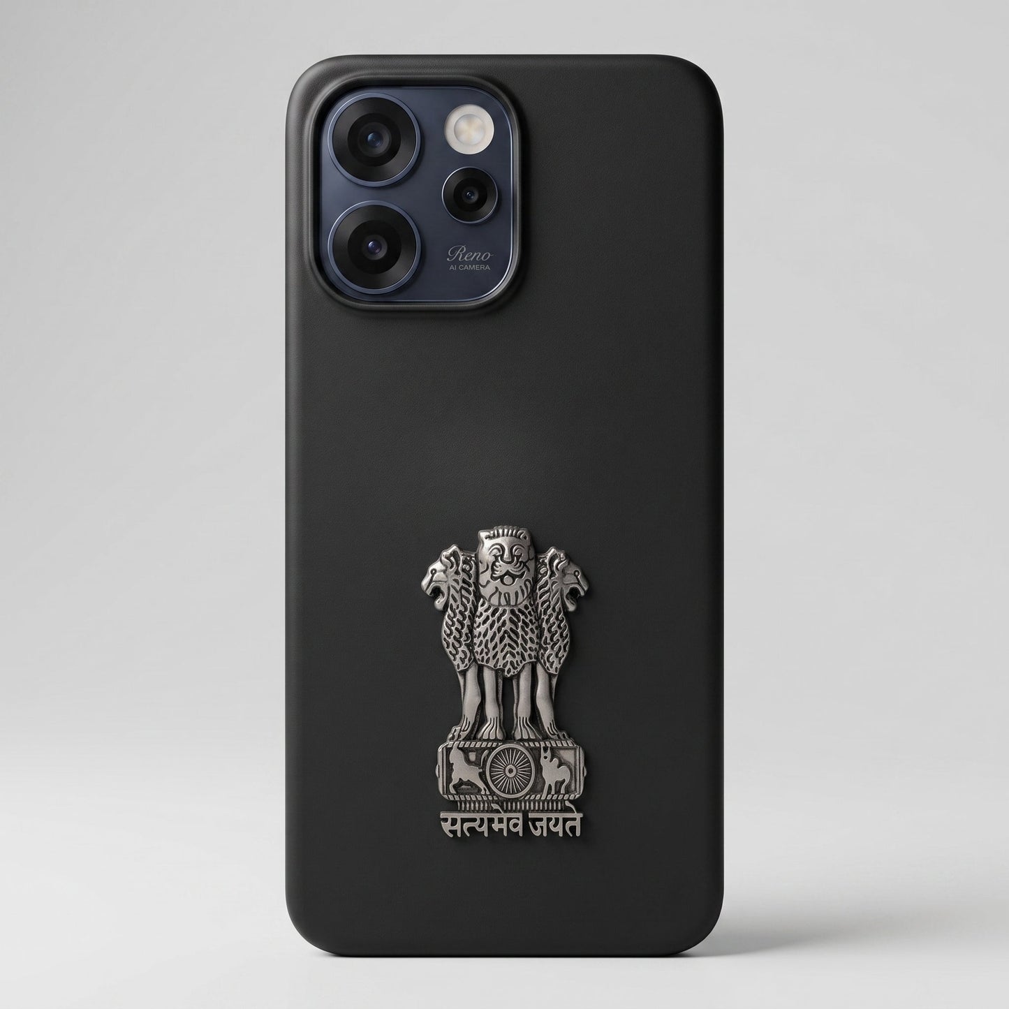 OPPO Reno15c 5G Compatible Satyamev Jayate 3D Metal Emblem Sticker