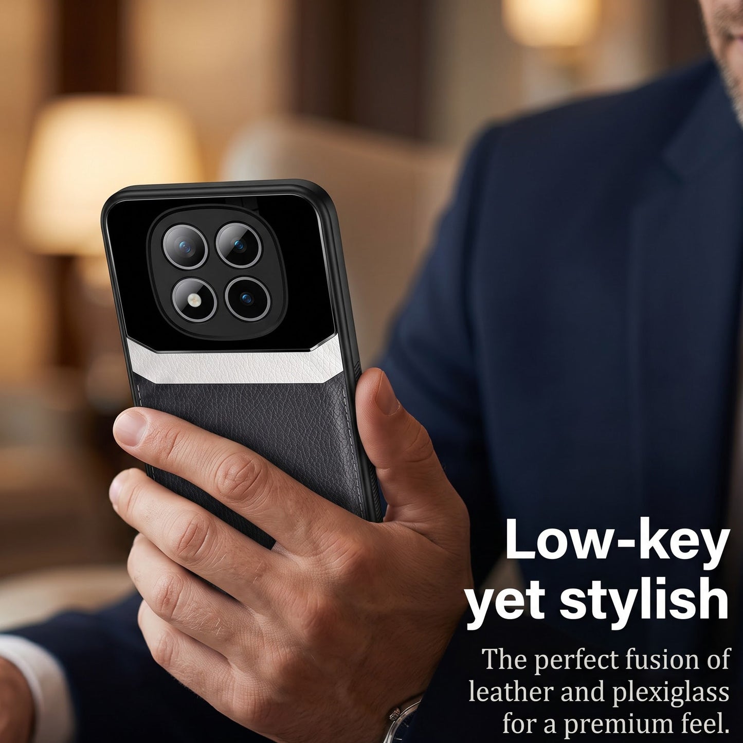 Redmi Note 15 Pro+ 5G Premium Leather Lens Protective Case