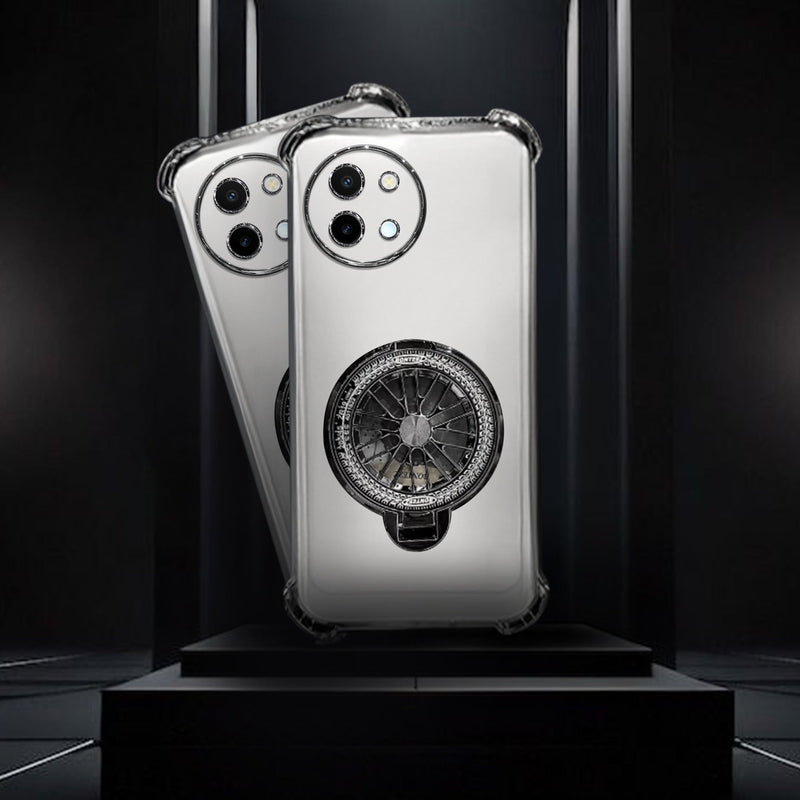 Vivo Y58 5G Premium Stress Buster Wheel Rotating Shockproof Airbags Case
