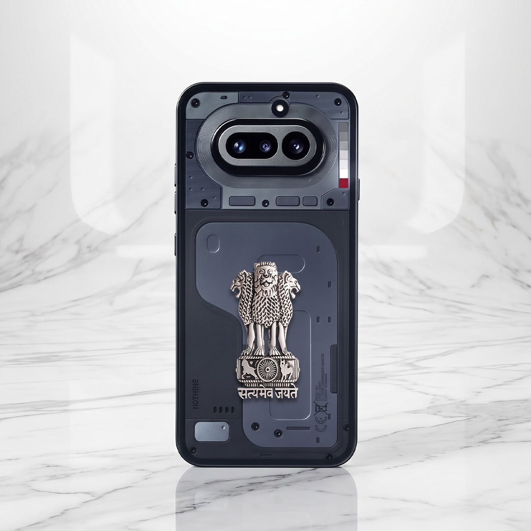Nothing Phone 4A 5G Compatible Satyamev Jayate 3D Metal Emblem Sticker