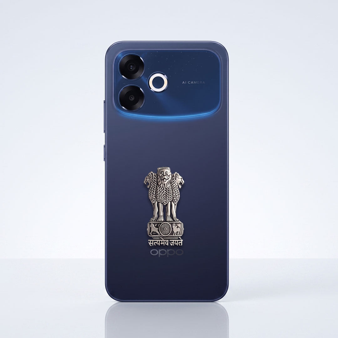 Oppo F33 Pro 5G Compatible Satyamev Jayate 3D Metal Emblem Sticker