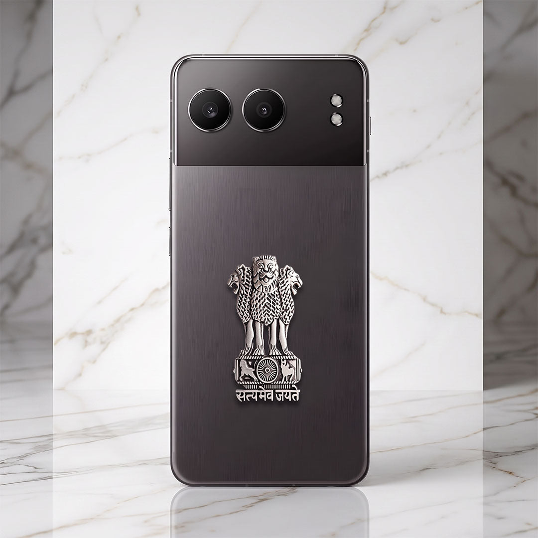 One Plus Nord 4 5G Compatible Satyamev Jayate 3D Metal Emblem Sticker