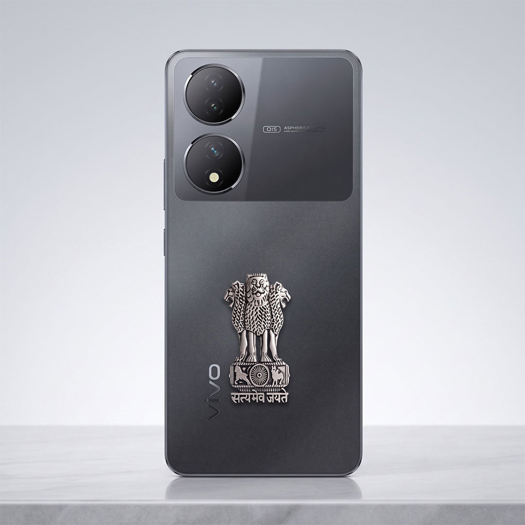 Vivo Y100 5G Compatible Satyamev Jayate 3D Metal Emblem Sticker