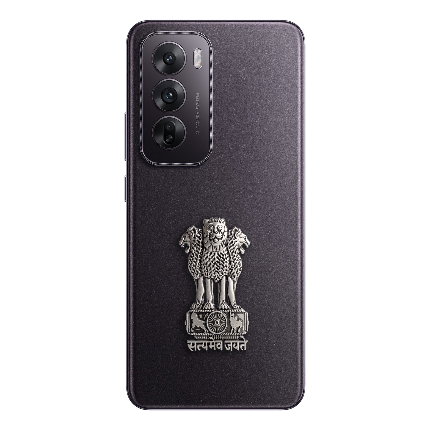Oppo Reno 12 5G Compatible Satyamev Jayate 3D Metal Emblem Sticker