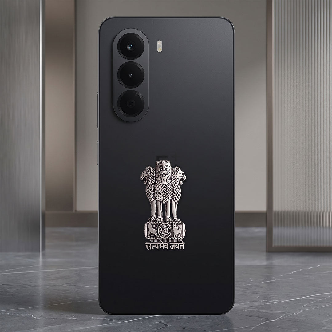 OnePlus Nord CE6 Lite 5G Compatible Satyamev Jayate 3D Metal Emblem Sticker