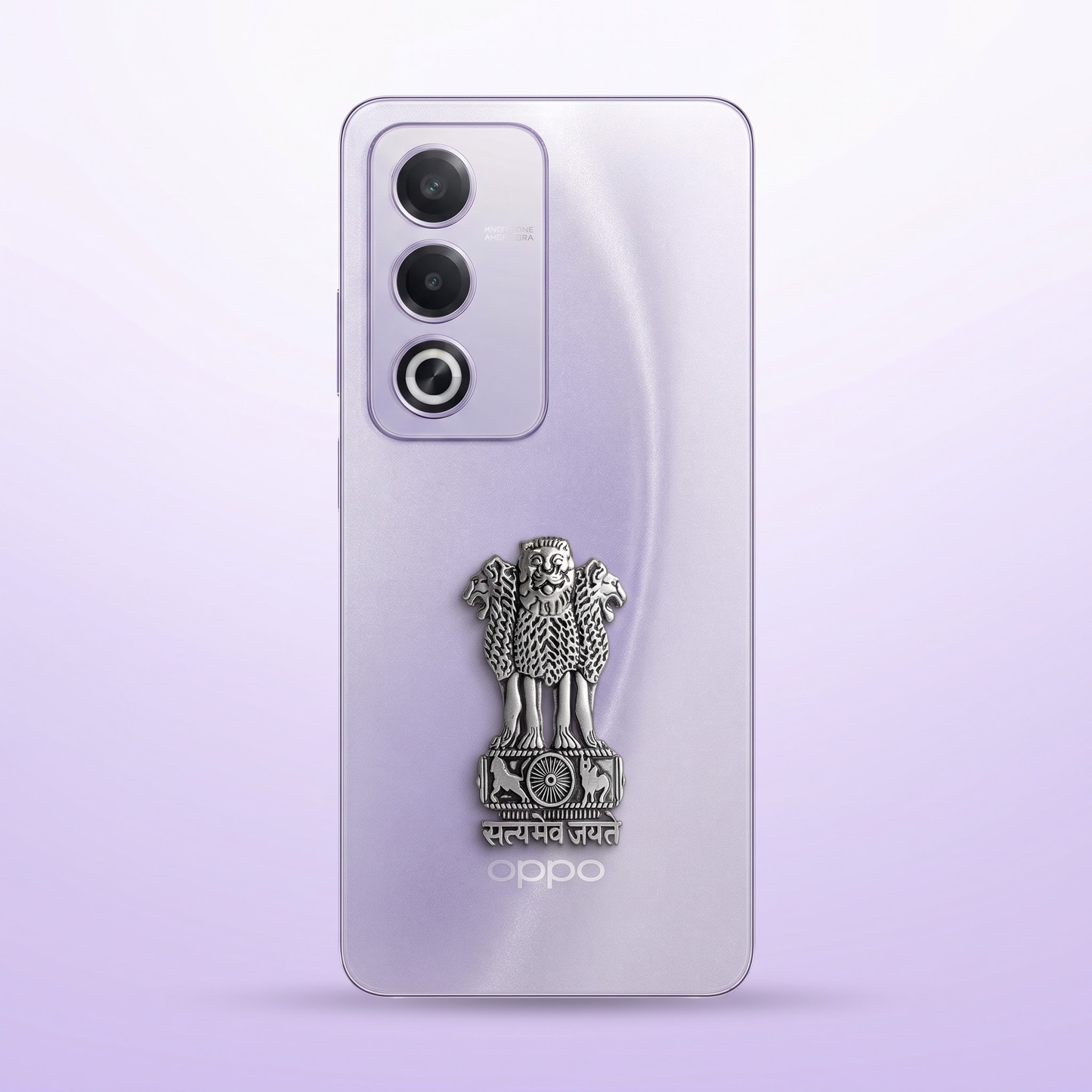 Oppo A3 Pro 5G Compatible Satyamev Jayate 3D Metal Emblem Sticker