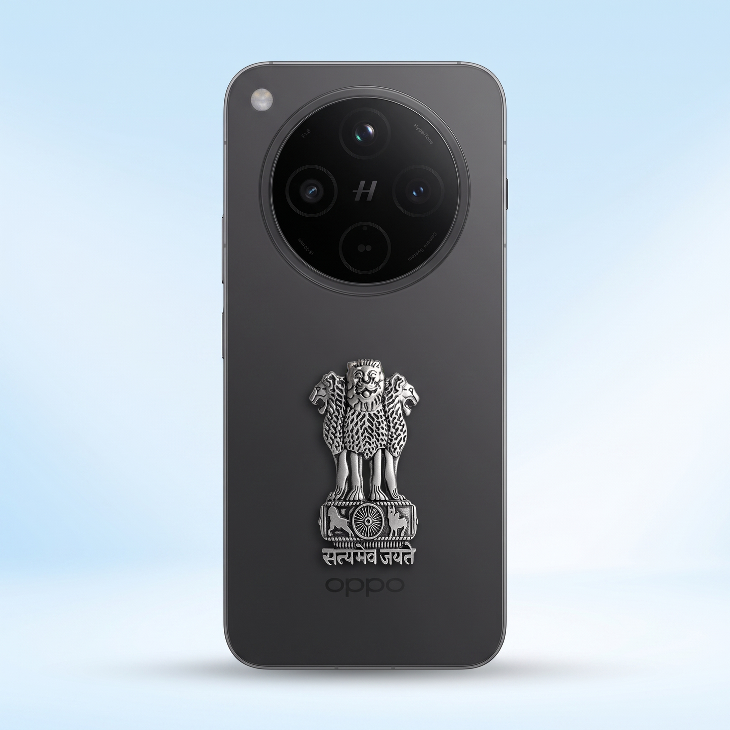 OPPO Find X8 5G Compatible Satyamev Jayate 3D Metal Emblem Sticker