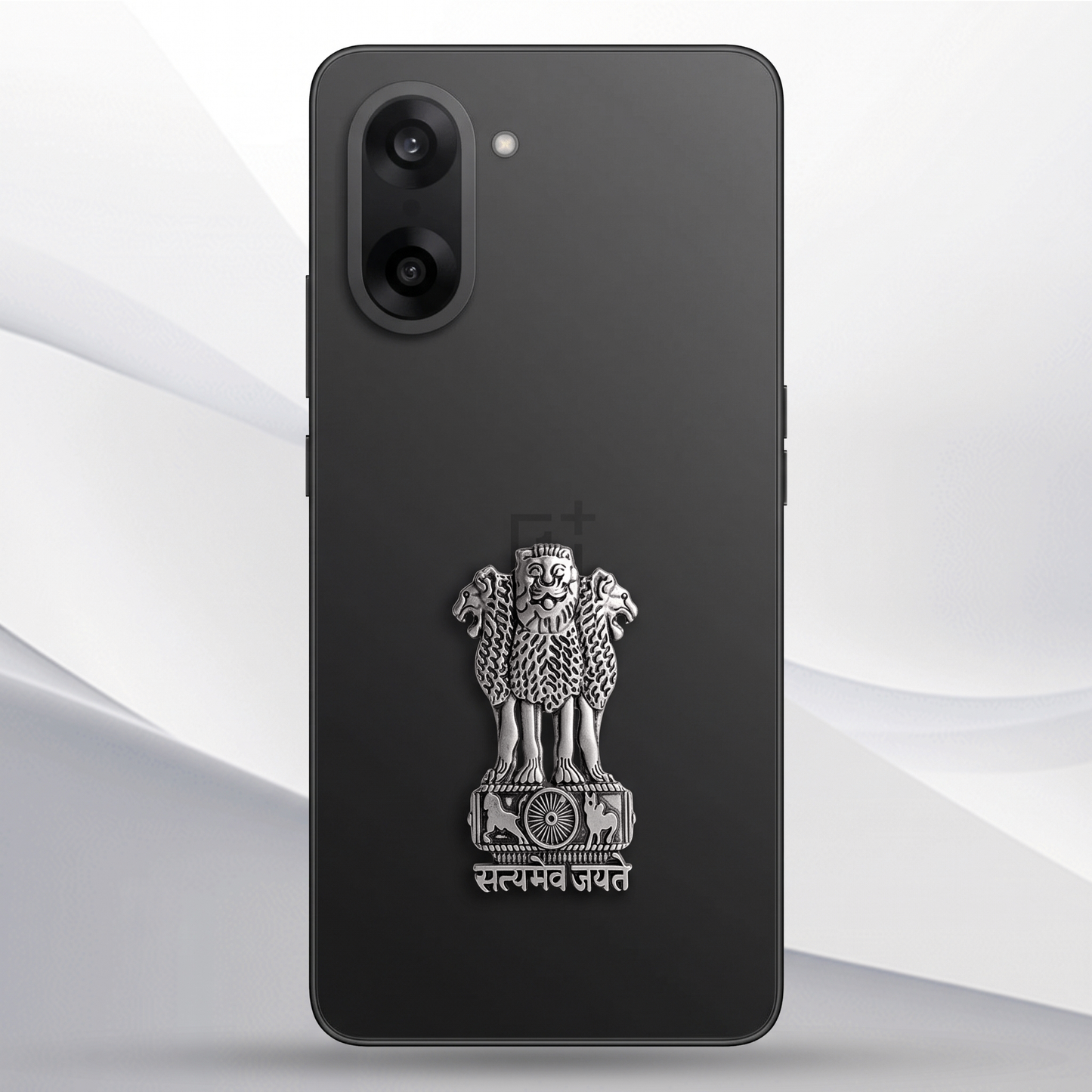 One Plus Nord CE5 5G Compatible Satyamev Jayate 3D Metal Emblem Sticker
